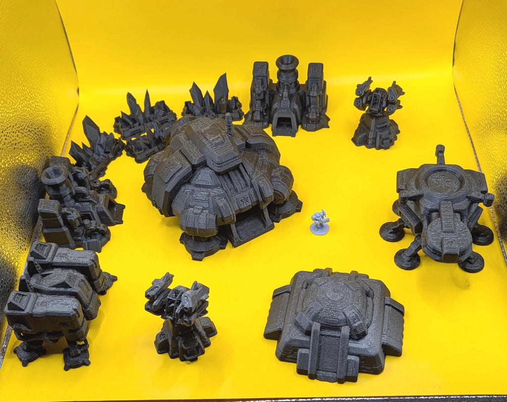 Terran Jumbo Base - Unpainted - FDM Printed Table Top Terrain for Starcraft TMG