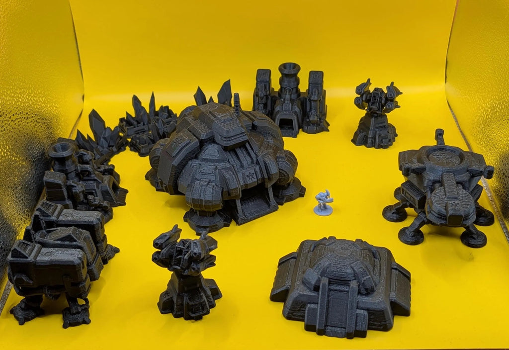 Terran Jumbo Base - Unpainted - FDM Printed Table Top Terrain for Starcraft TMG