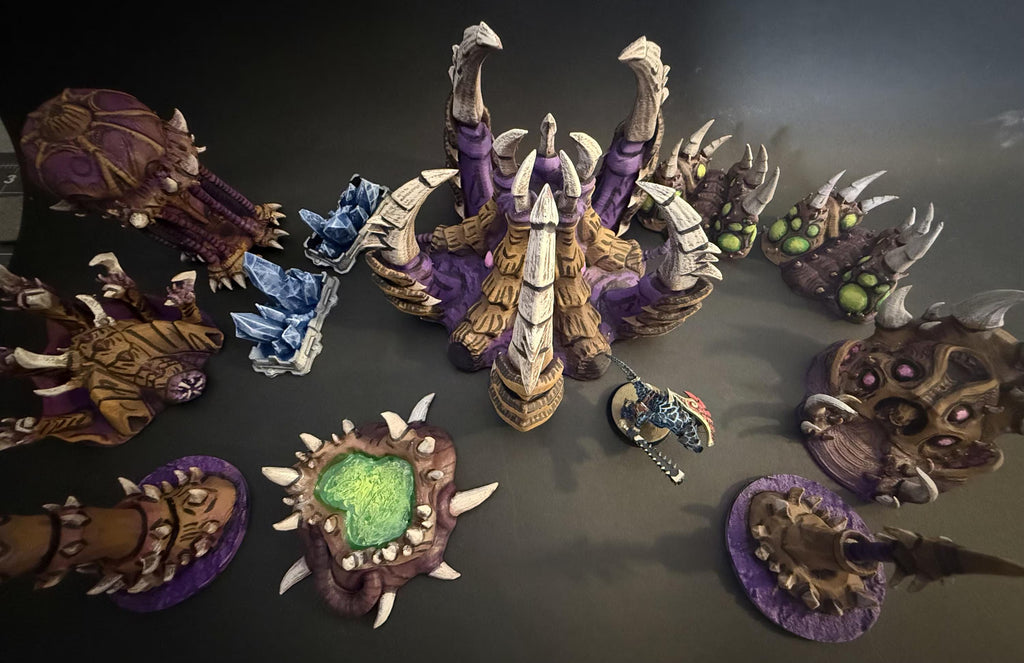 Zerg Jumbo Base - Unpainted - FDM Printed Table Top Terrain for Starcraft TMG