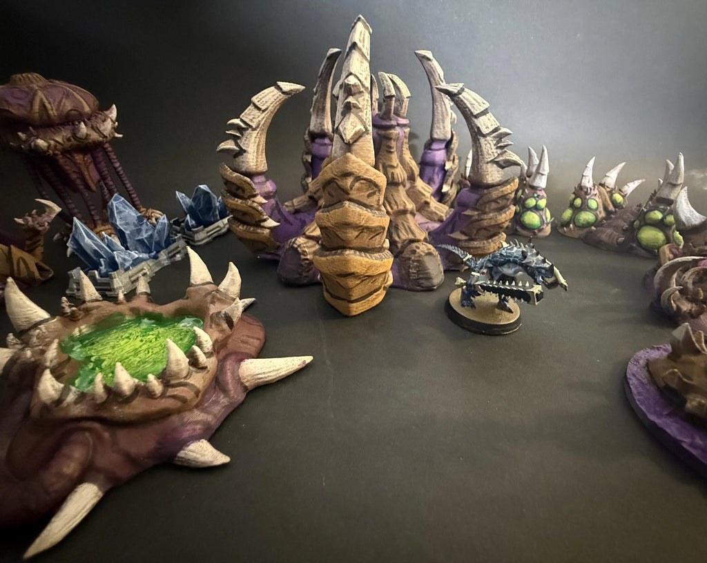 Zerg Jumbo Base - Unpainted - FDM Printed Table Top Terrain for Starcraft TMG