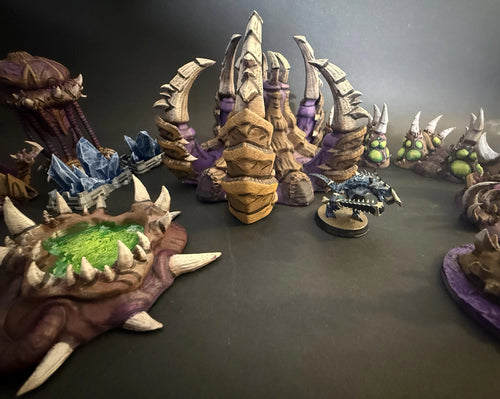 Zerg Jumbo Base - Unpainted - FDM Printed Table Top Terrain for Starcraft TMG